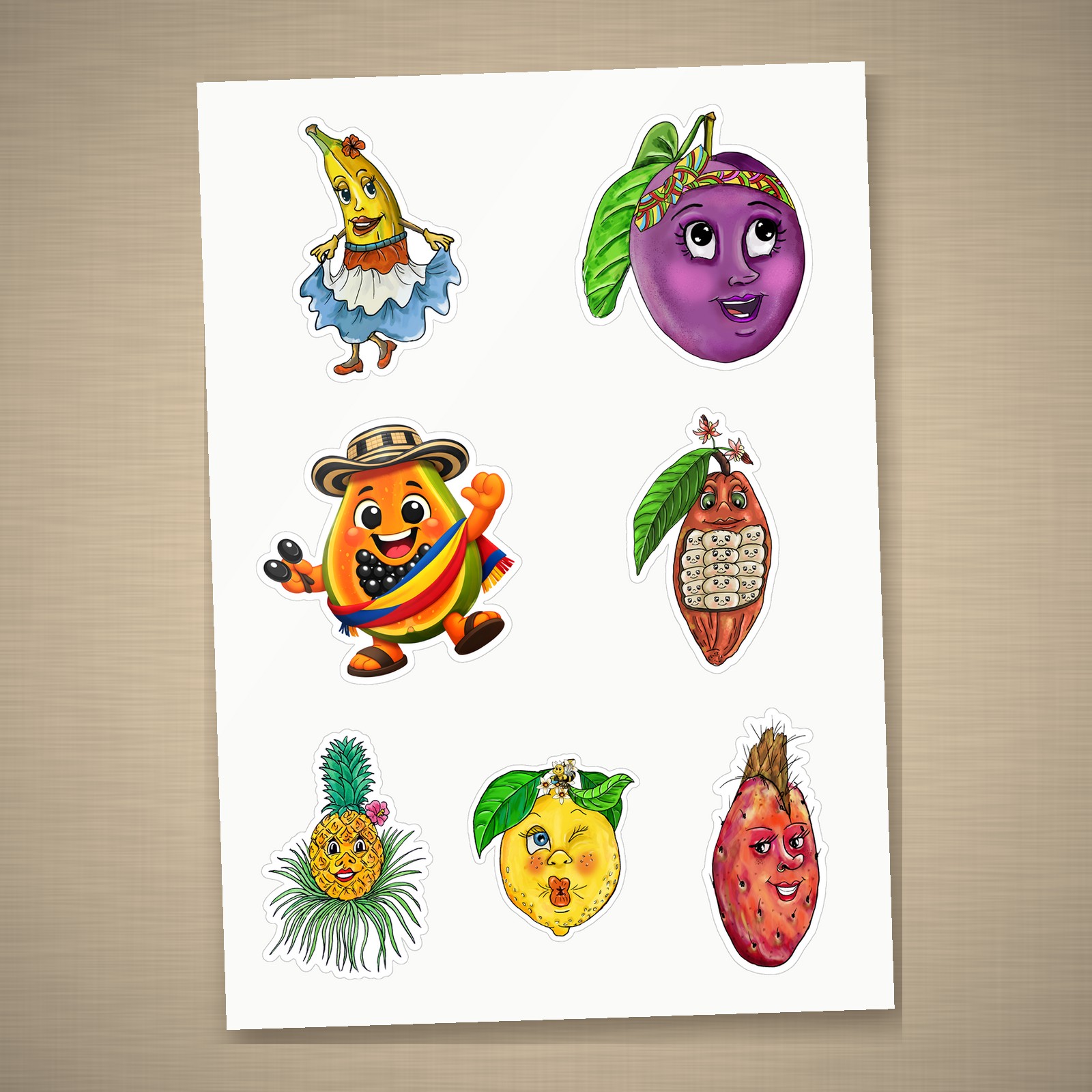Pauli Broccoli Kiss-Cut Collector Sticker Sheet 04: Central & Eastern Europe