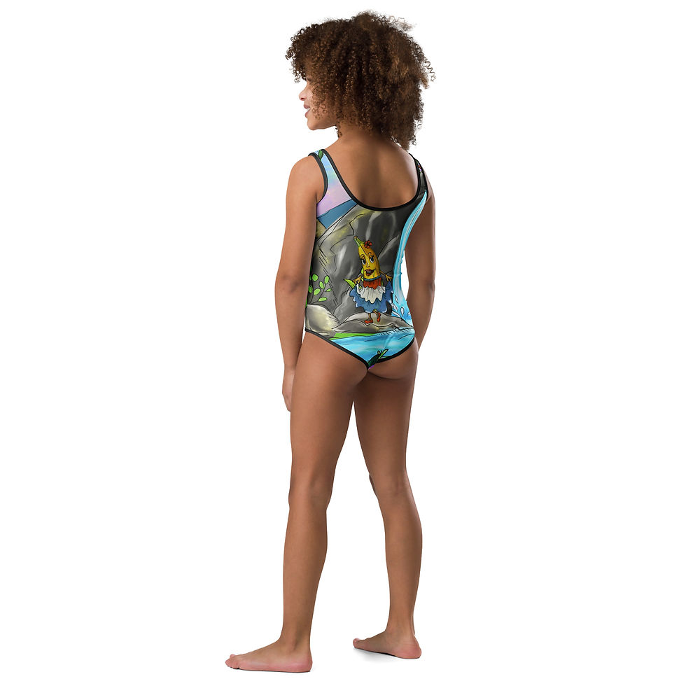 Thumbnail: All-Over Print Kids Swimsuit Bambina Banana