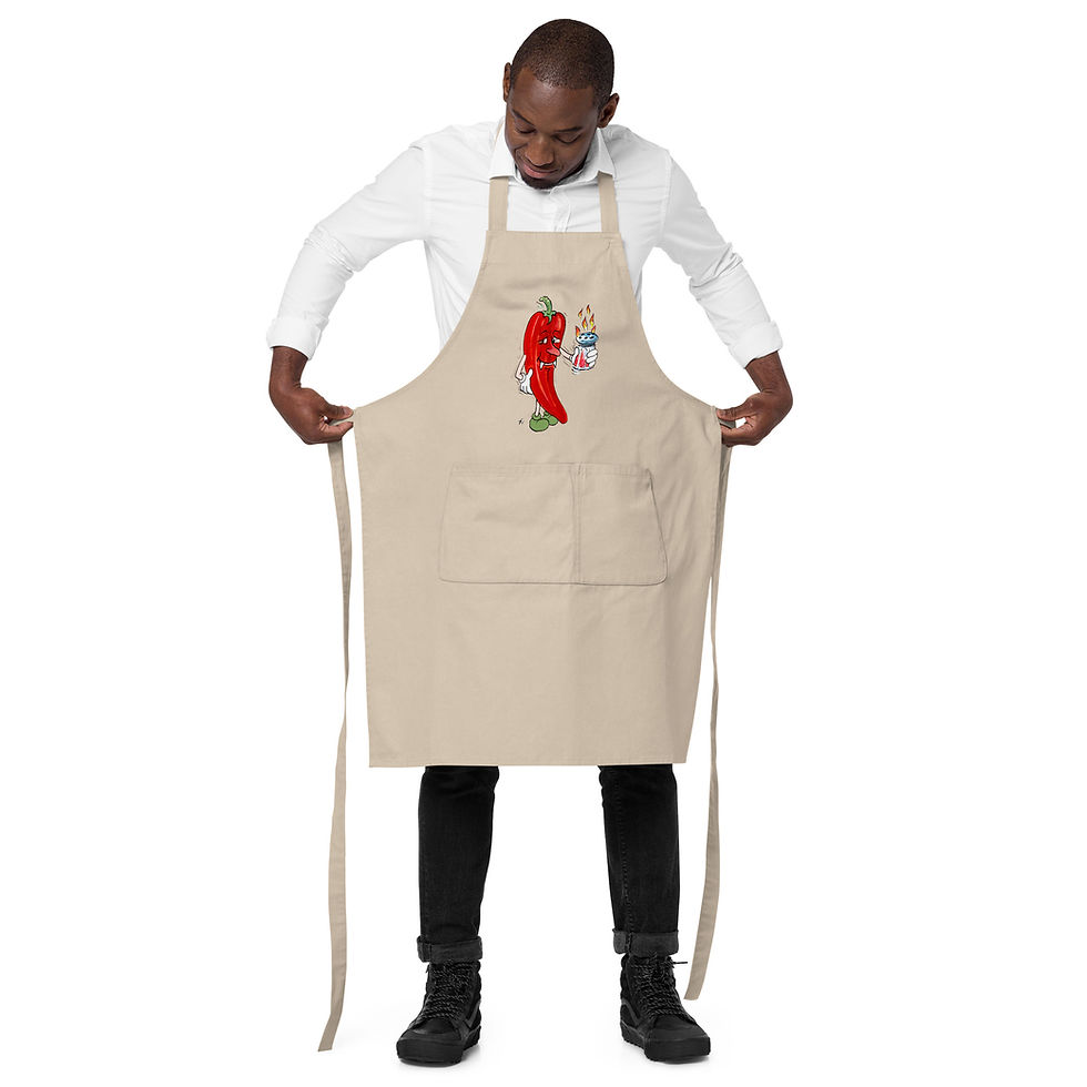 Thumbnail: Organic cotton apron - Chantico Chili 