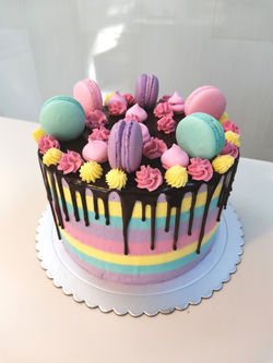 drip y macarons