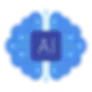 AI workflow automation and intelligent backend infrastructure brain microchip icon
