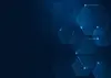 Baixar tecnologia abstrata hexágono futurista sobreposição padrão com efeito de luz azul s