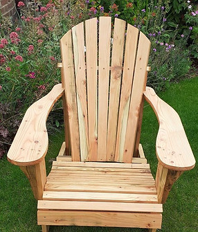 A larch adirondack chair