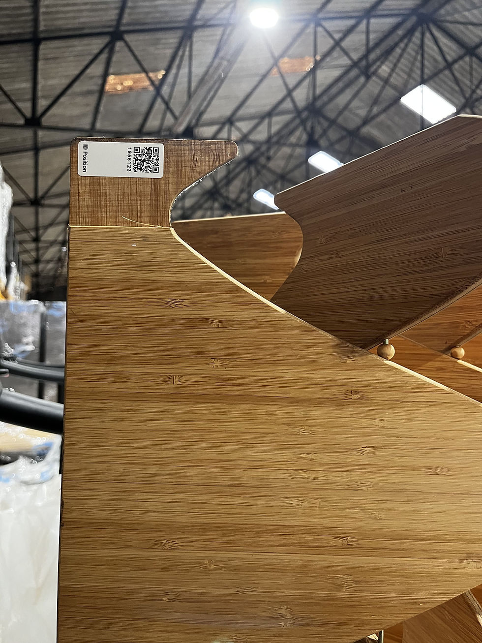 Miniature : Paravent / Cloison décorative en bois – Design vague (Qté : 2) ACS282