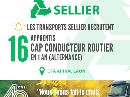 Recrutement : Alternance CAP Conducteur Routier (1 an)
