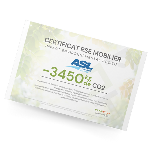 certificat rse mobilier d'occasion buroways