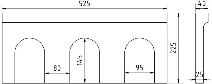 Arkadenmauer Beton Gartenbahn Spur G