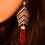 Thumbnail: Graceful Indo Western Antique CZ  Danglers in White and Red stones