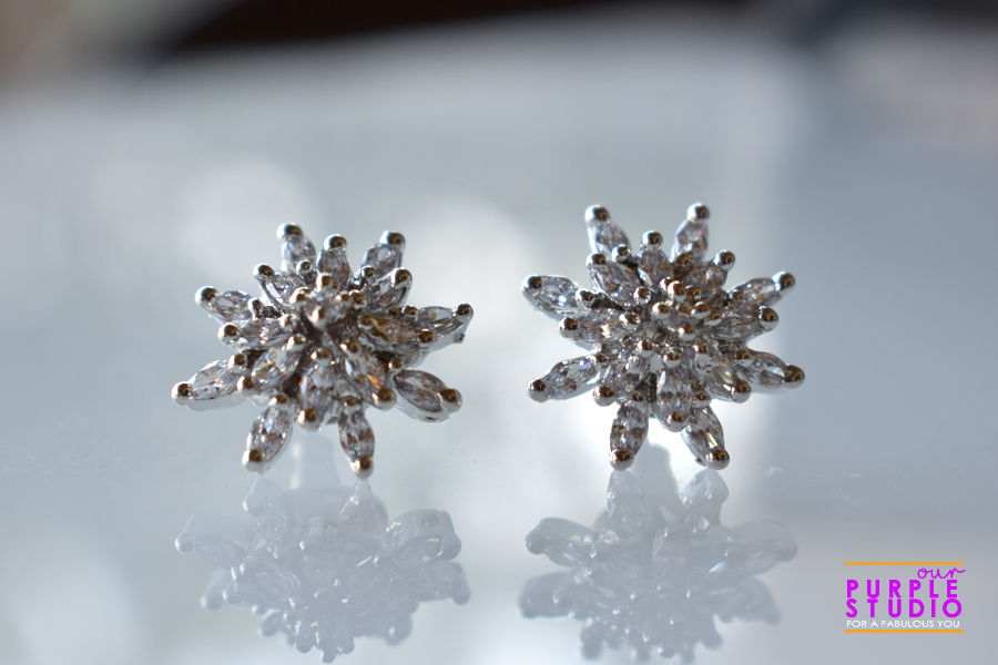 Smart Floral Silver AD Stud