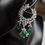 Thumbnail: Fashion Delight Party Earring in White and Green CZ Stone