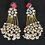 Thumbnail: Party Wear Semi Precious Stone Danglers