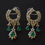 Thumbnail: Fashion Delight Party Earring in White and Green CZ Stone