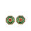 Thumbnail: Graceful Green Ethnic Studs in Rich Polki and Pearl Setting