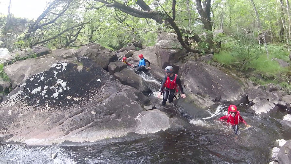 Gorge Scrambling with Adrenalin Addicts in North Wales