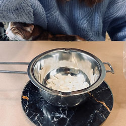 Candle making materials including soy wax, coffee fragrance oils and glass cups for iced coffee candle workshop at The Art Lab.