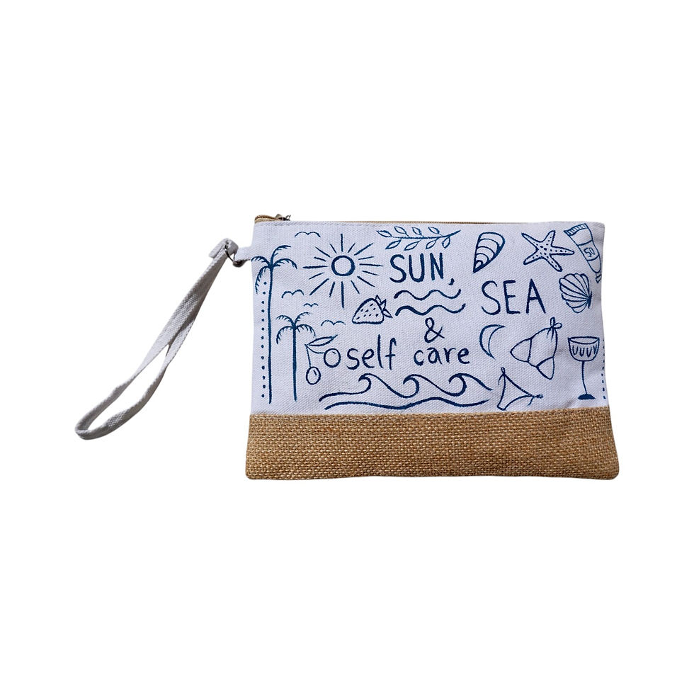 Thumbnail: "Sun, Sea & Self Care" – Hand-Painted Purse by Chrysolie 🌞🌊✨