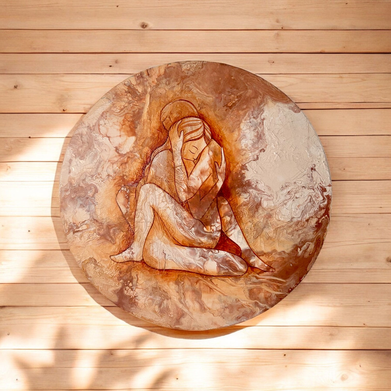 "Embrace" – Handmade Canvas by Chrysolie 🧡✨