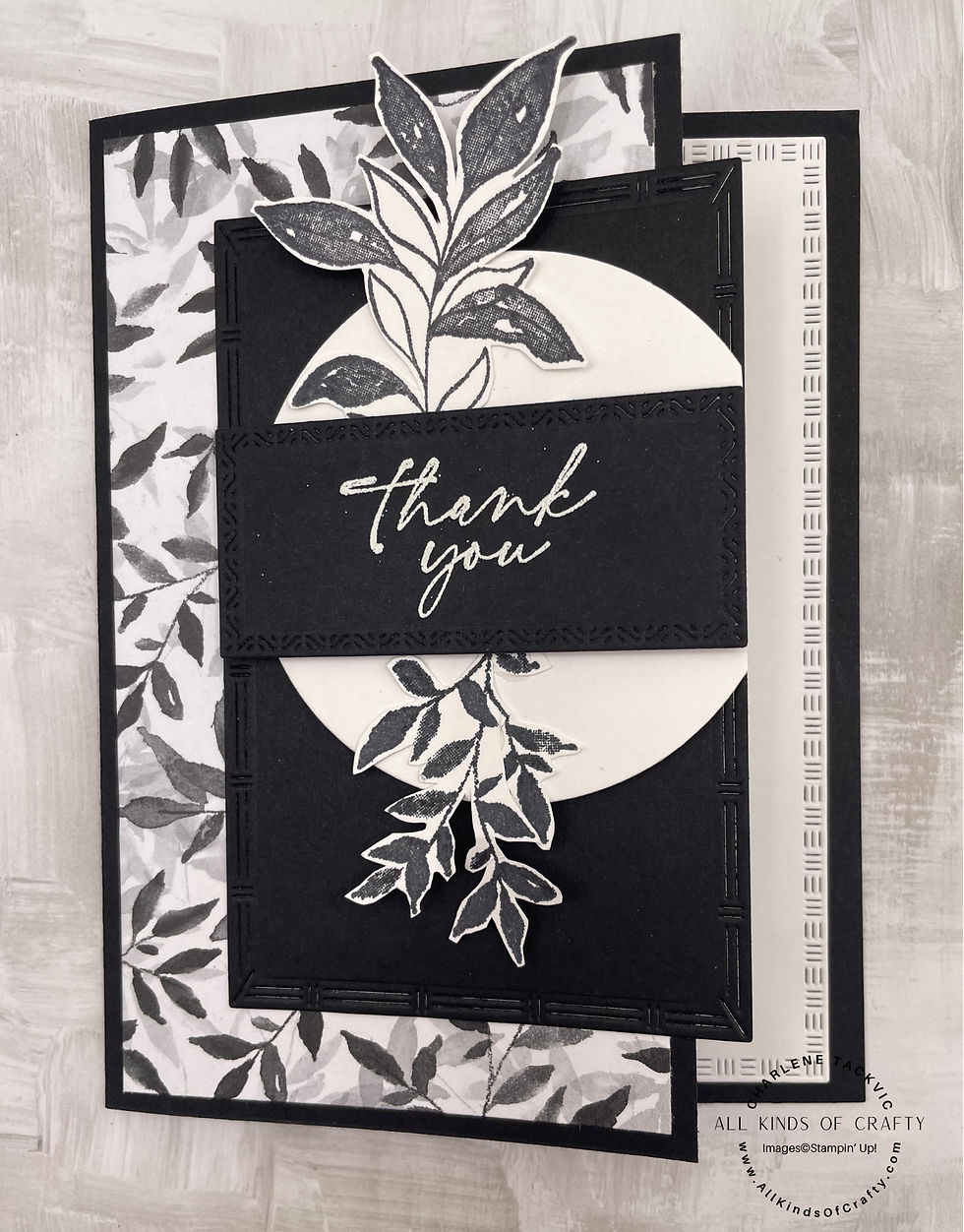 Textured Notes Thank You Card