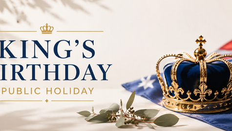 Wis Australia –【King's Birthday假期】公共假日通知