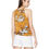縮圖：Summer Floral Print Tank Top for Women High Neck Sleeveless Casual Blouse Shirts
