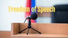 a table with microphone