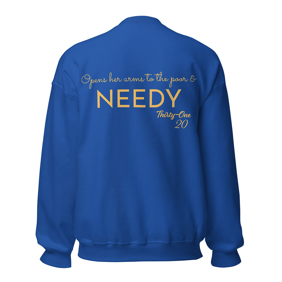 Thumbnail: The Proverbs 31 Woman - Opens Her Arms To The Poor & Needy GOLD LETTERS