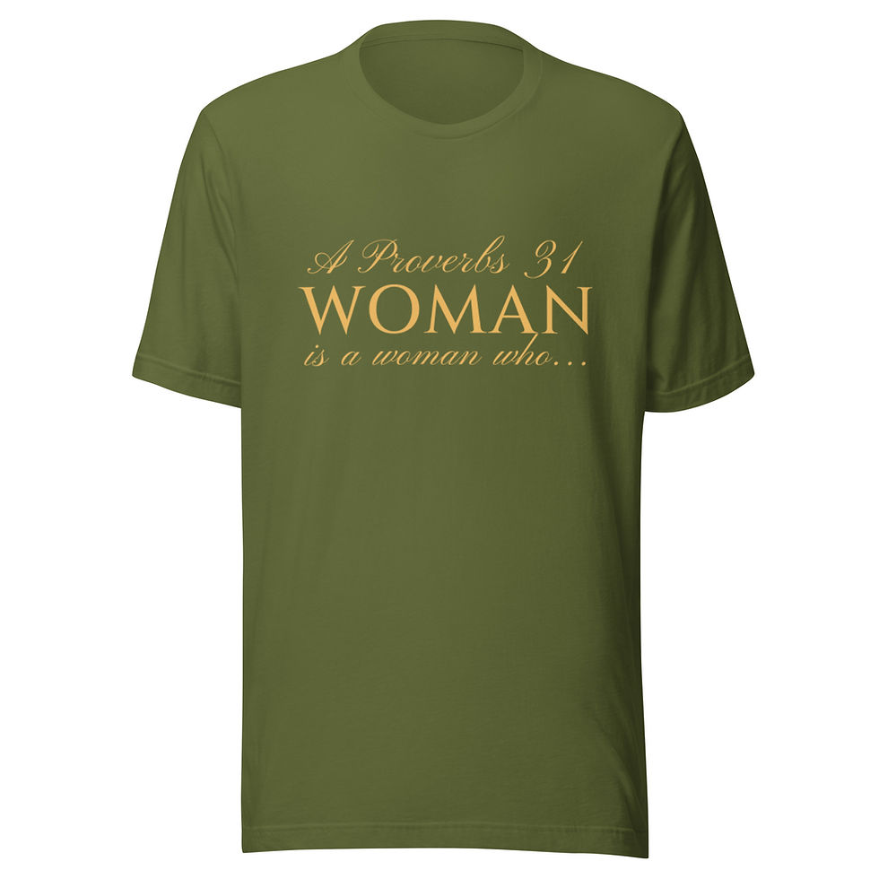 Thumbnail: Proverbs 31 Graphic Tee - Laughs Without Fear Of The Future GOLD LETTERS