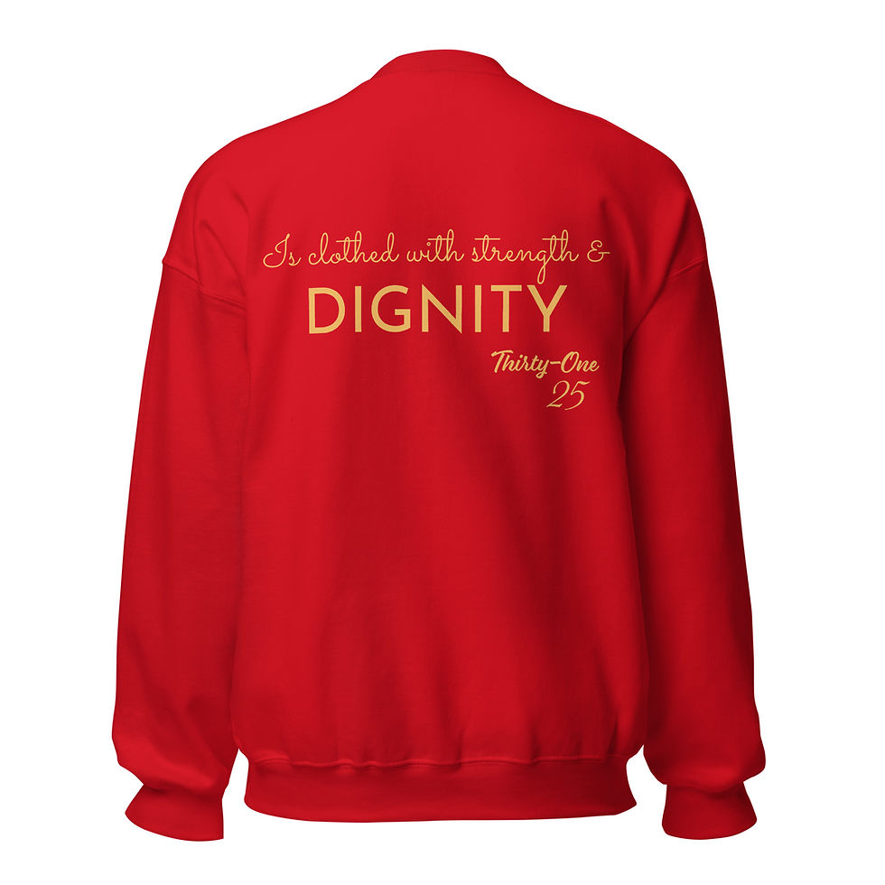Thumbnail: The Proverbs 31 Woman - Is Clothed With Strength & Dignity GOLD LETTERS