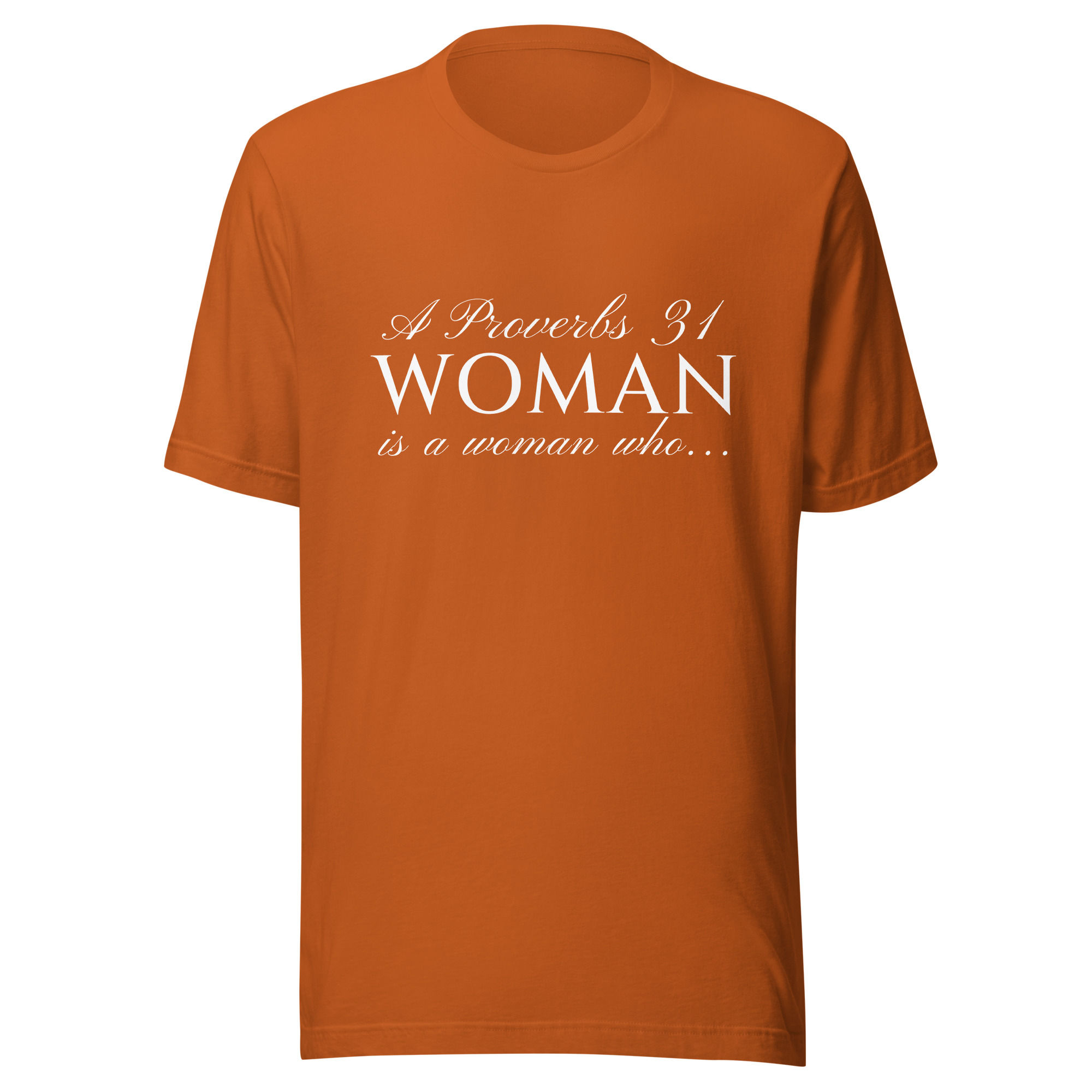 Proverbs 31 Graphic Tee - Opens Her Arms To The Poor WHITE LETTERS