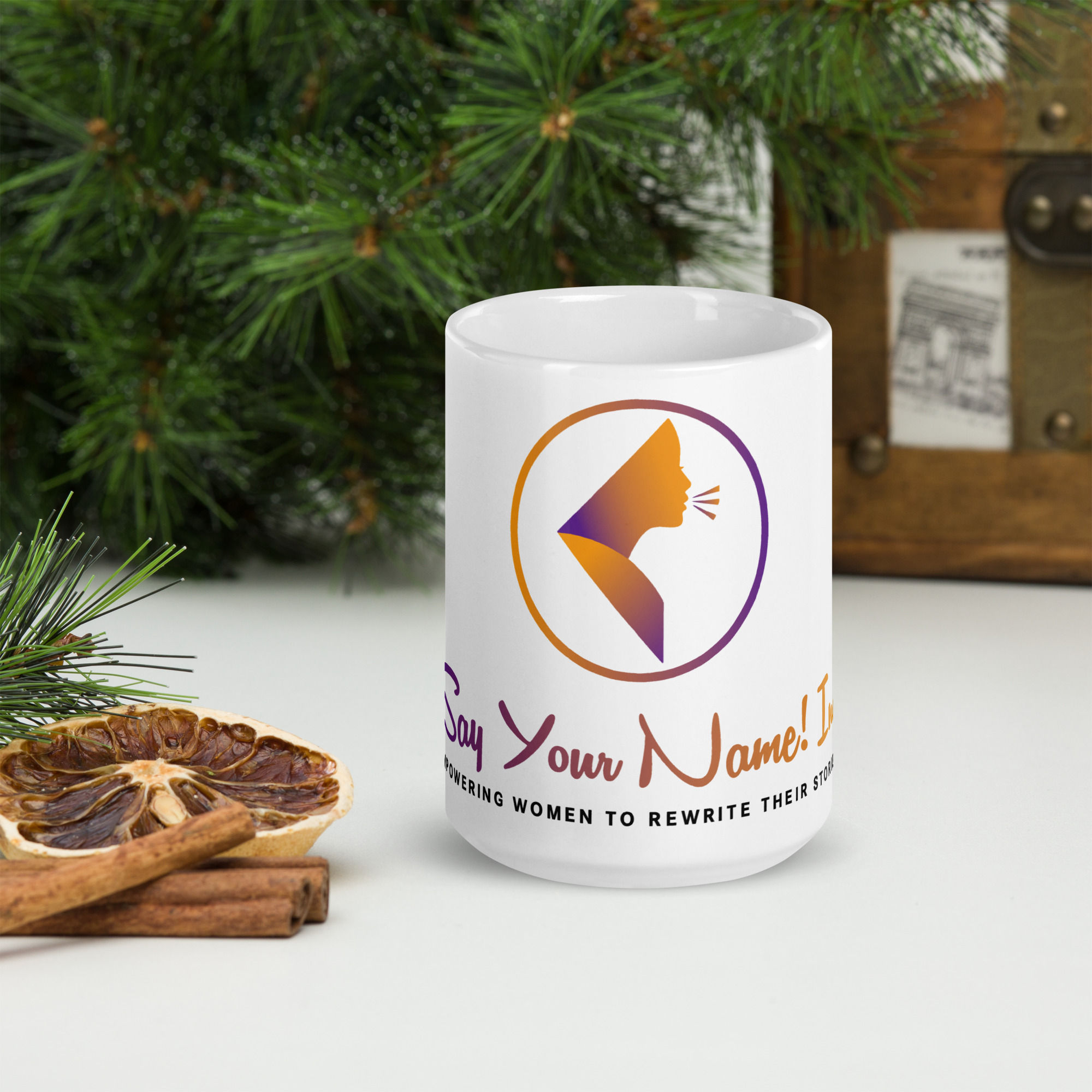 SYNI White Glossy Mug