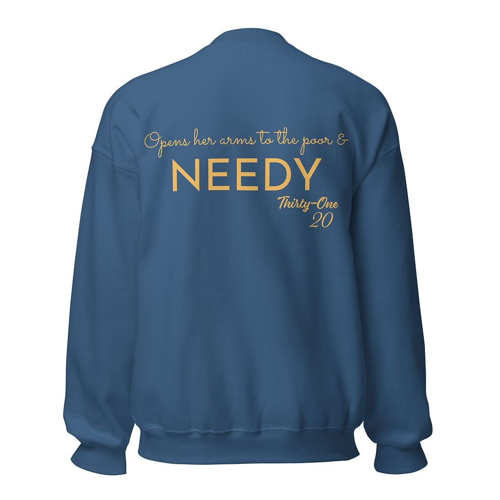 Thumbnail: The Proverbs 31 Woman - Opens Her Arms To The Poor & Needy GOLD LETTERS