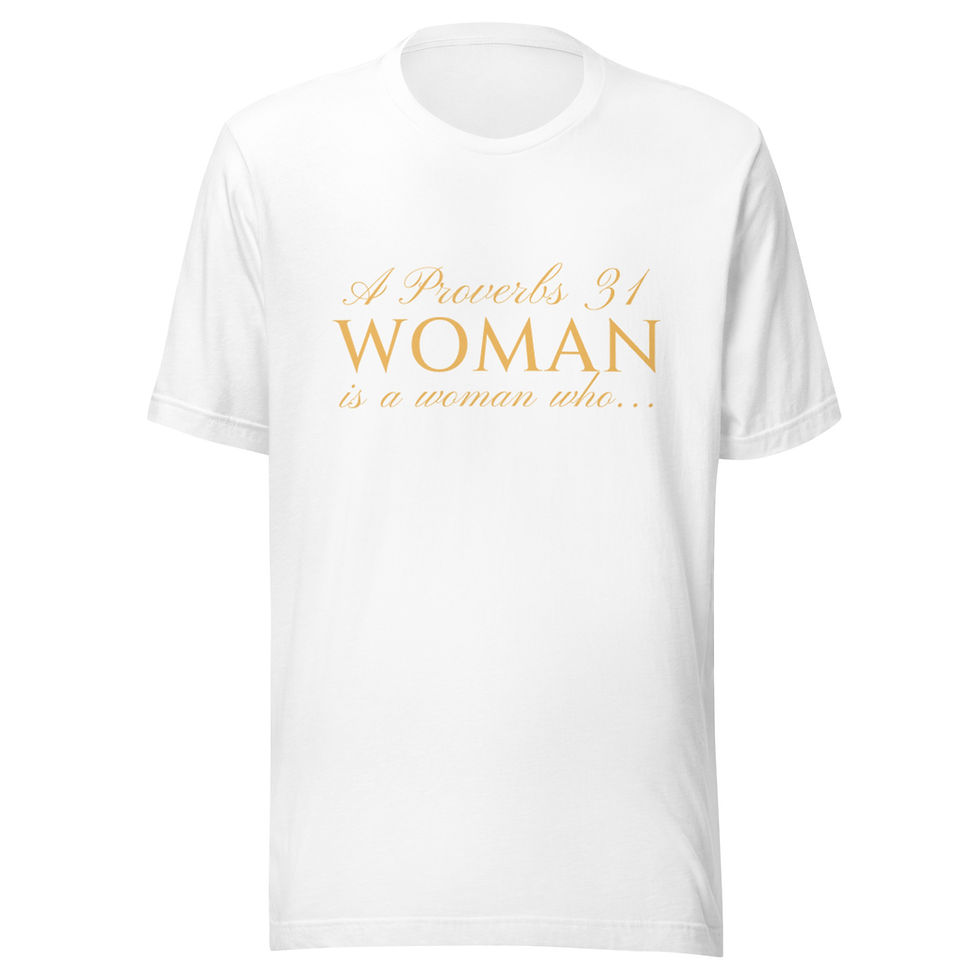 Thumbnail: Proverbs 31 Graphic Tee - Is Financially Wise GOLD LETTERS