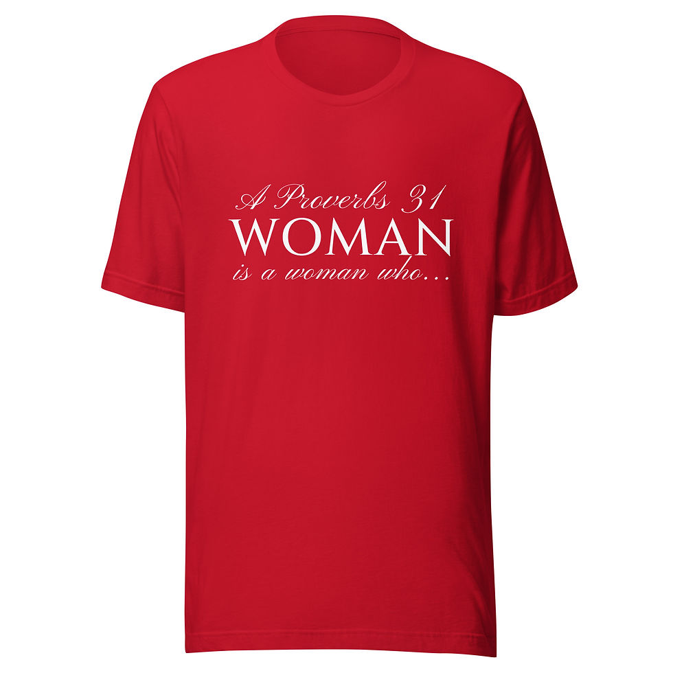 Thumbnail: Proverbs 31 Graphic Tee - Laughs Without Fear Of The Future WHITE LETTERS