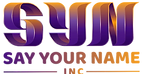 The Say Your Name company logo, featuring bold and modern typography in vibrant colors. This logo represents our brand's comm