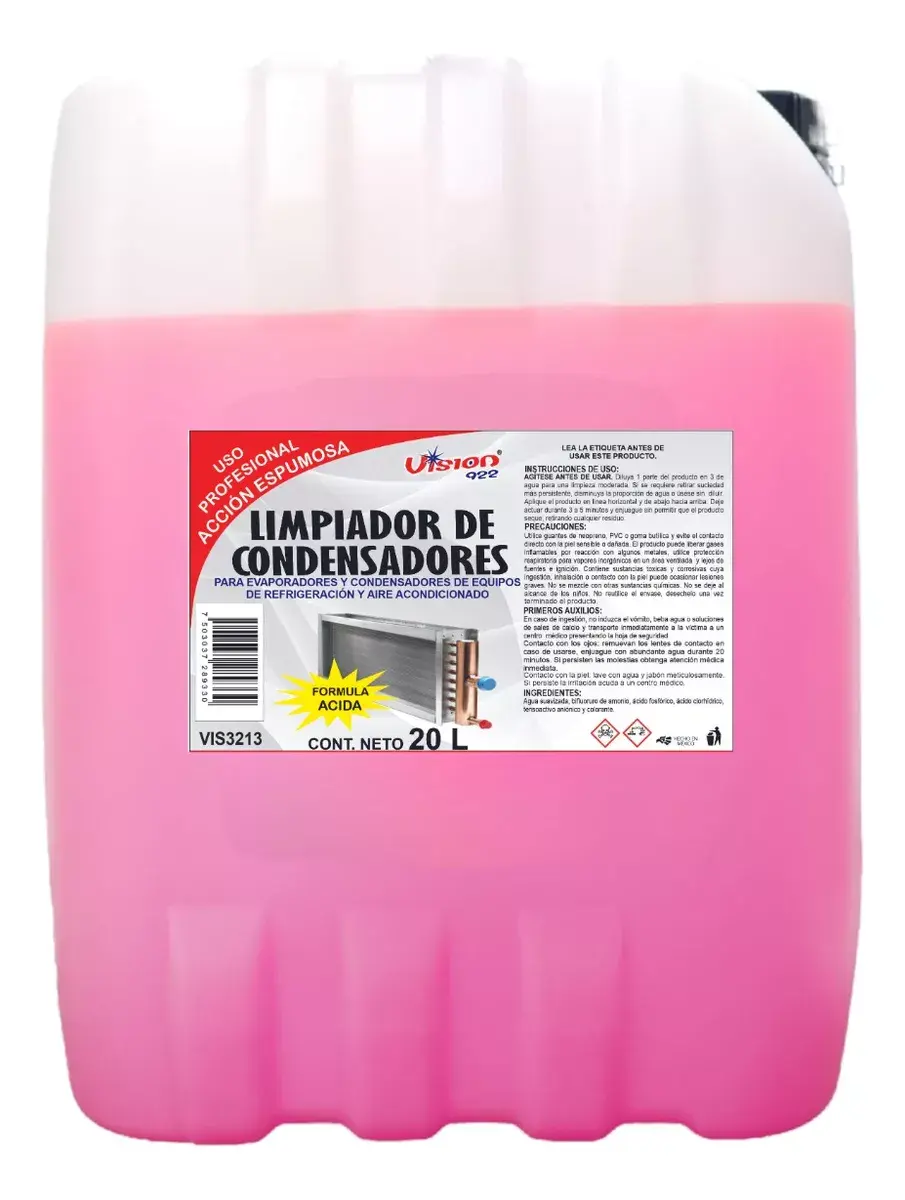Foam Cleaner Limpiador De Serpentines Porrón 20 L Vision 922