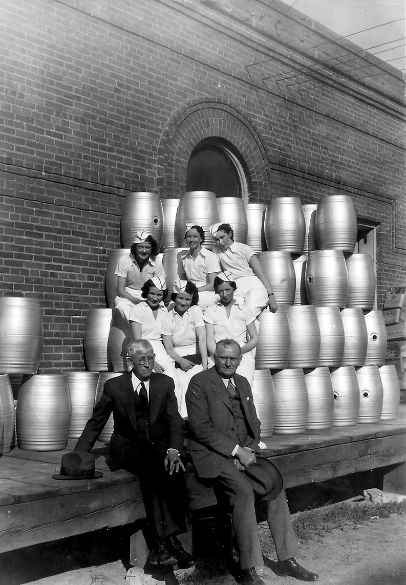 April 17, 1934 - Jacob Lockman with the Nampa Maidens at the lawn party