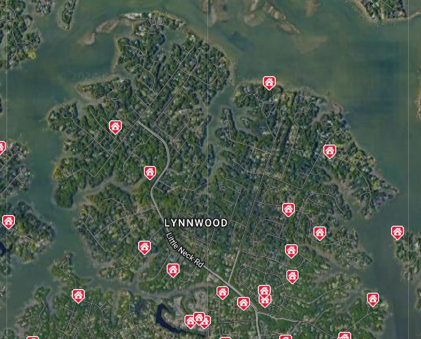Lynwood in Virginia Beach Aerial View w/ Recent Home Sales