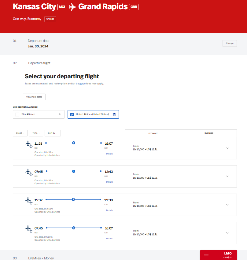 Lifemiles Award Availability