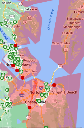 REIN MLS Matrix Search excluding hurricane evacuation zones in Hampton, Newport News, Poquoson, York County, Williamsburg, Gloucester County, Mathews County, Middlesex County, Eastern Shore, Virginia Beach, Norfolk, Portsmouth, Suffolk, & Isle of Wight County