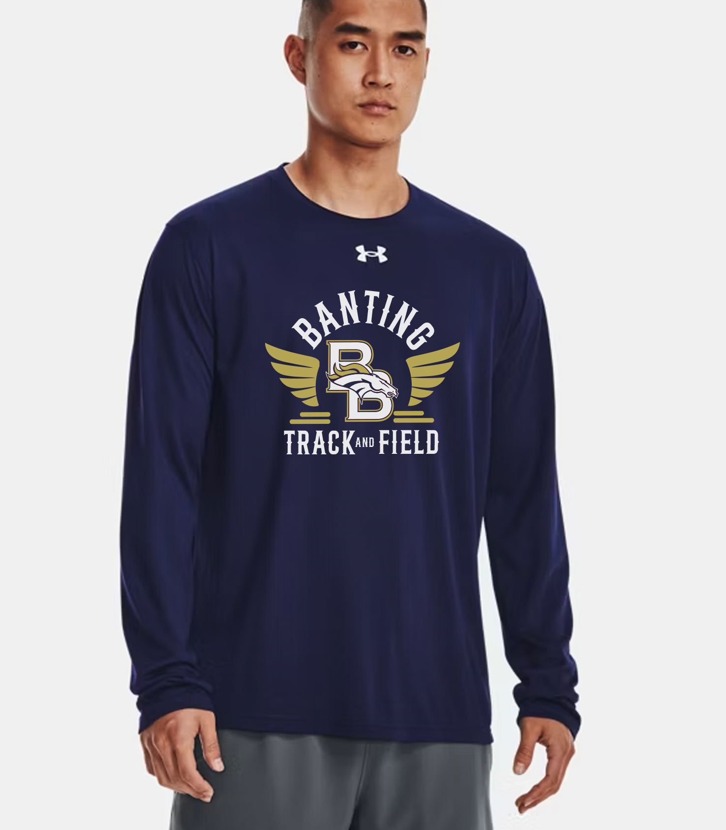 Banting Men's UA Team Tech Long Sleeve -Track and Field