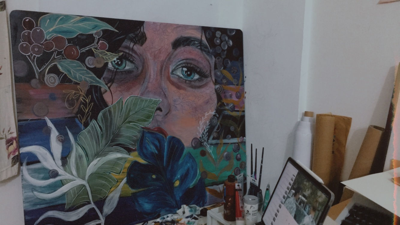 لوحه رسم اكريليك