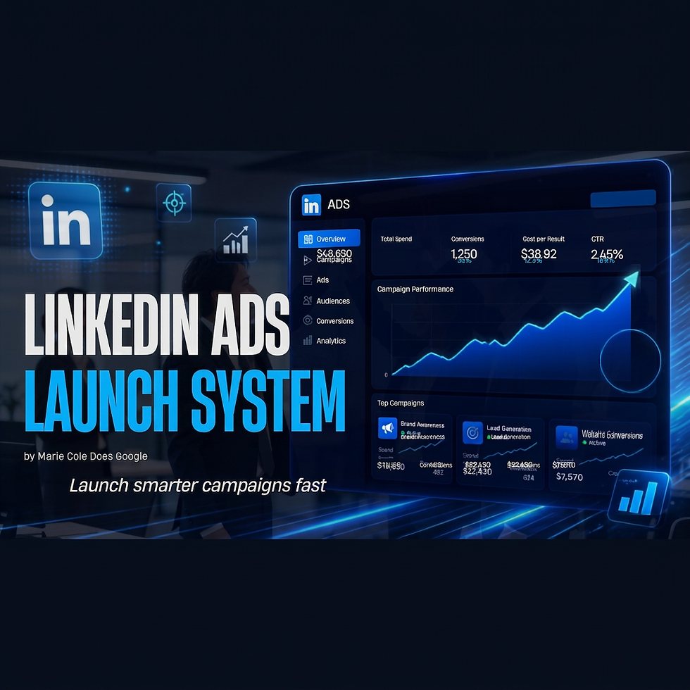 LinkedIn Ads Launch System digital creator systems dashboard
