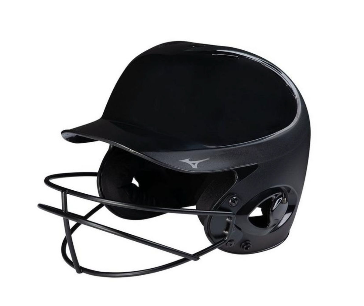Mizuno MVP Series Solid Batting Helmet with Fastpitch Softball Mask