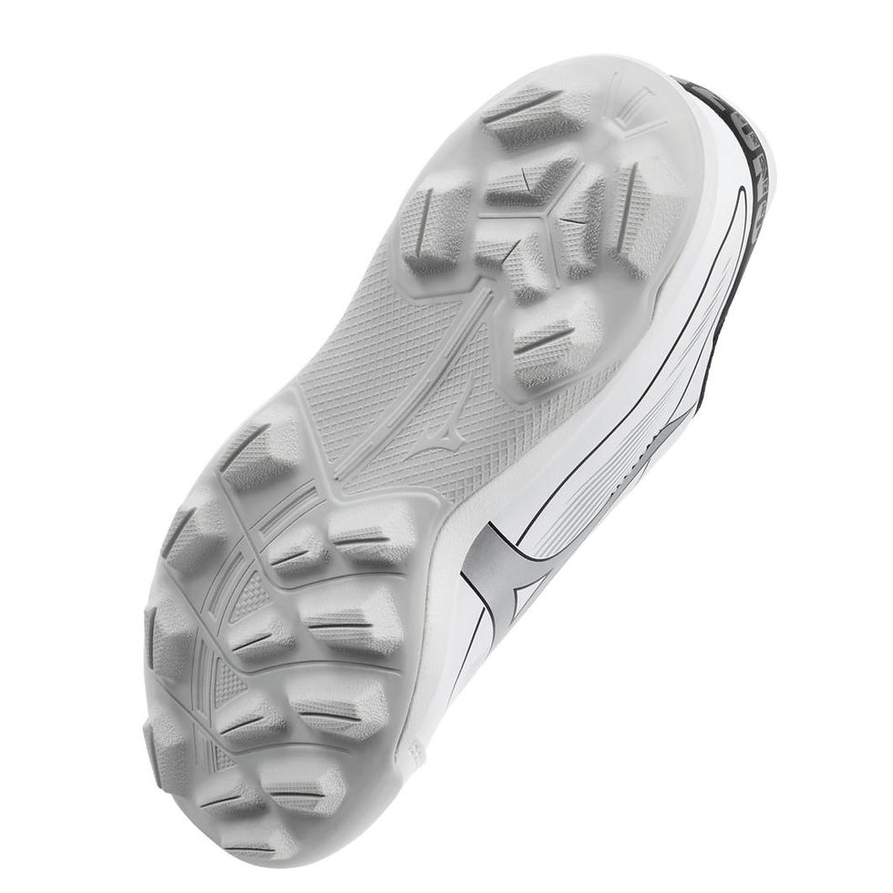 Thumbnail: Mizuno CUSHIONREVO DIAMOND JR Low Baseball Cleat - White/Black (320709)