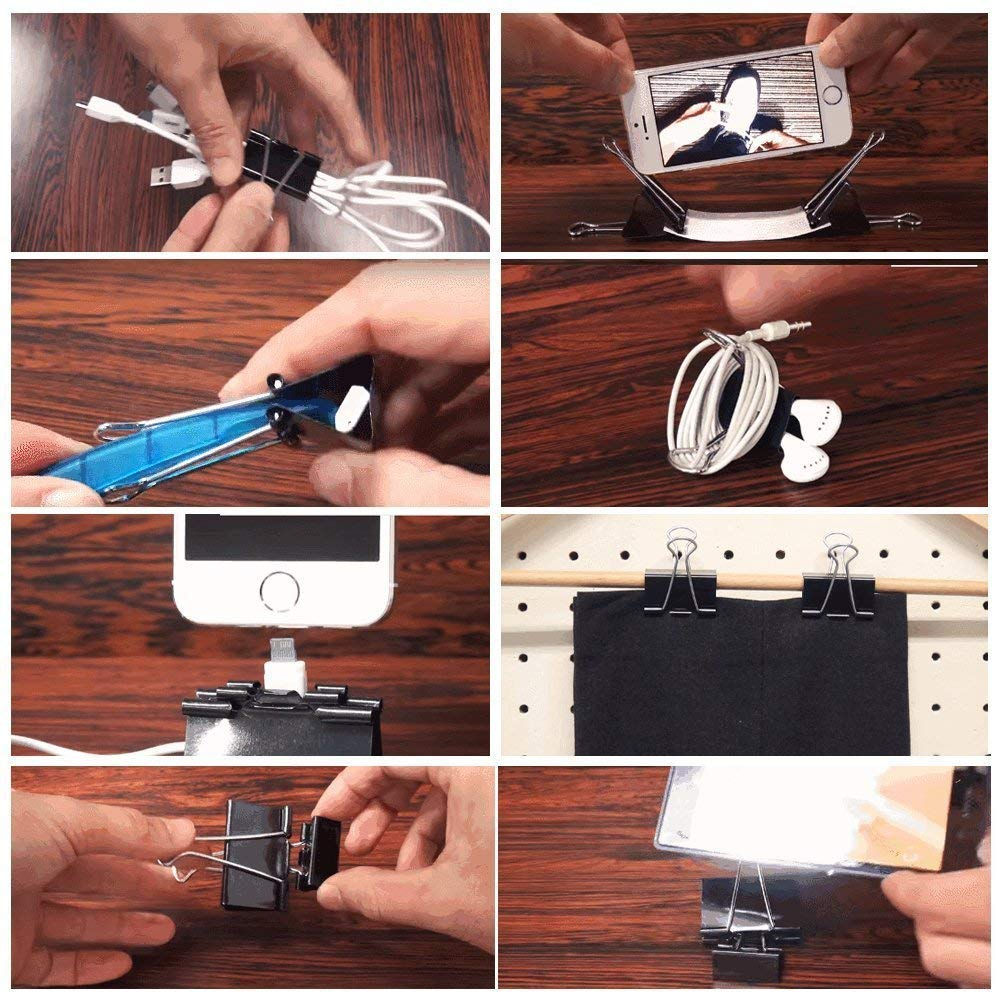 Binder Clips and Paper Clips (Pack of 12)