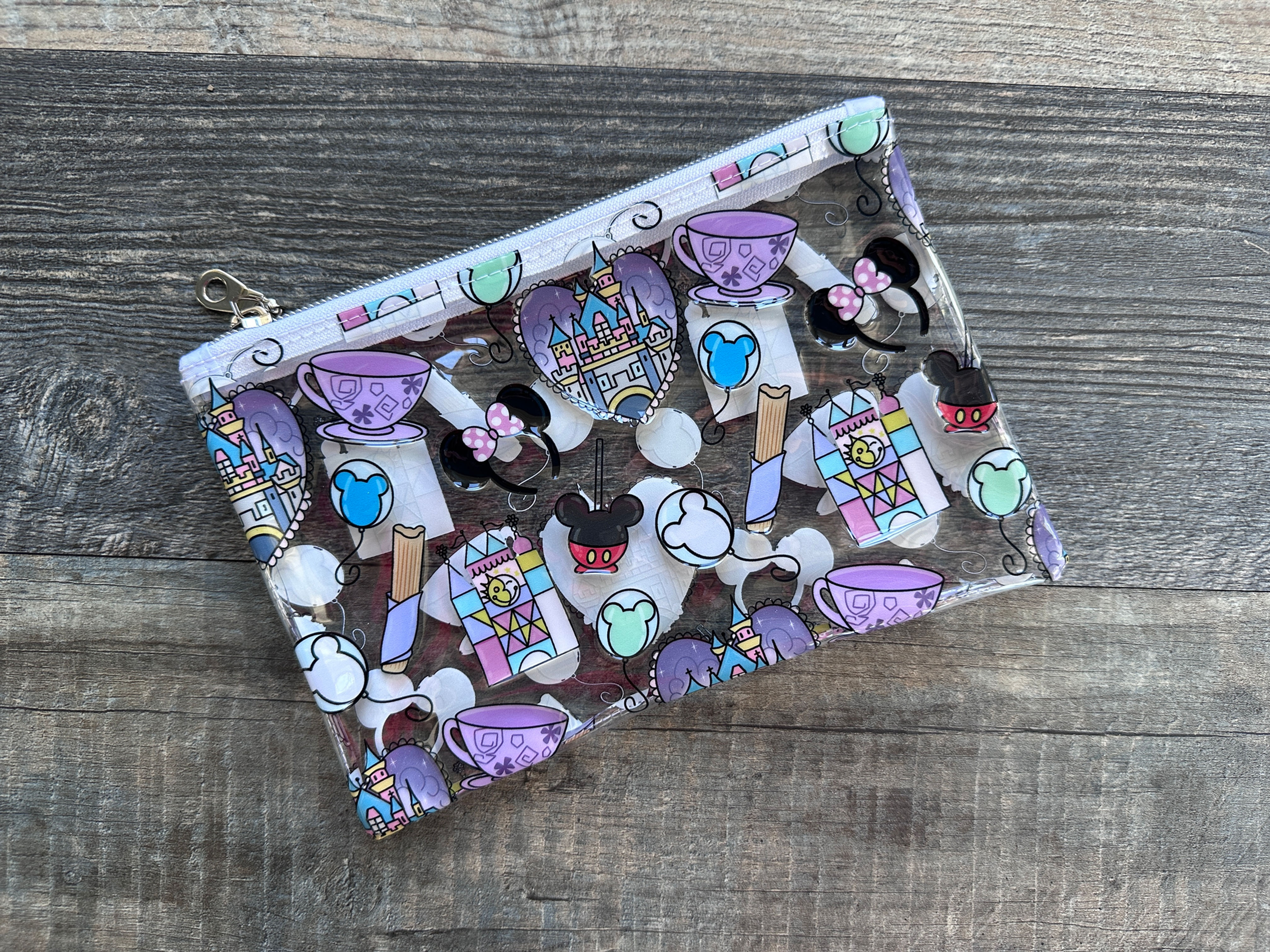 Ready to Ship Happiest Place Clear Vinyl Extra Large Change Pur