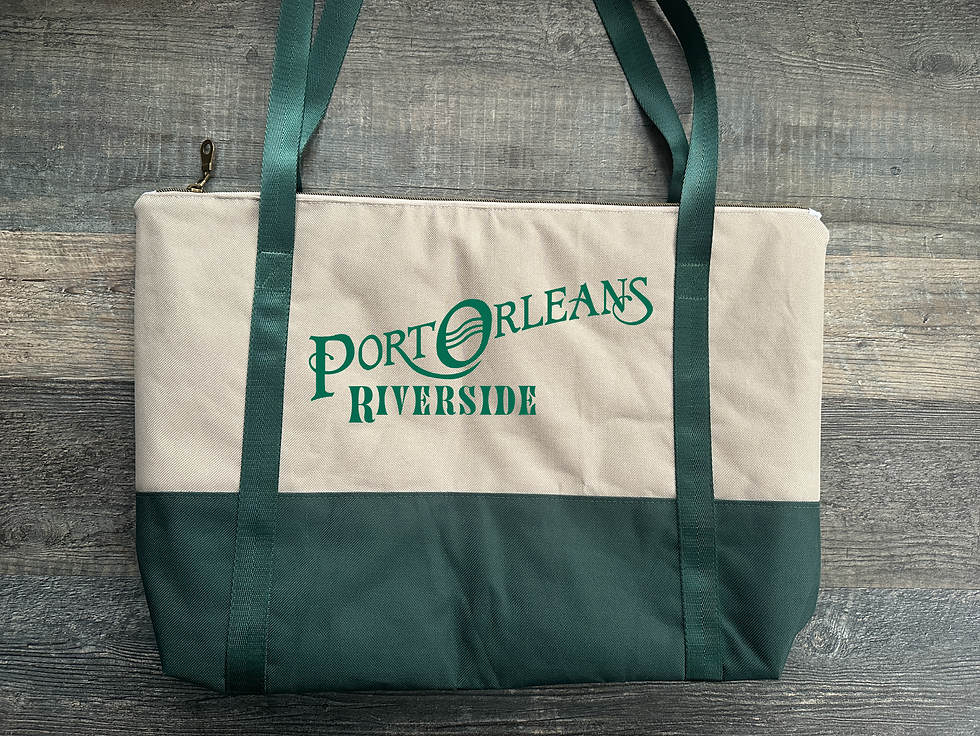 Thumbnail: Canvas Resort Zipper Tote Bag