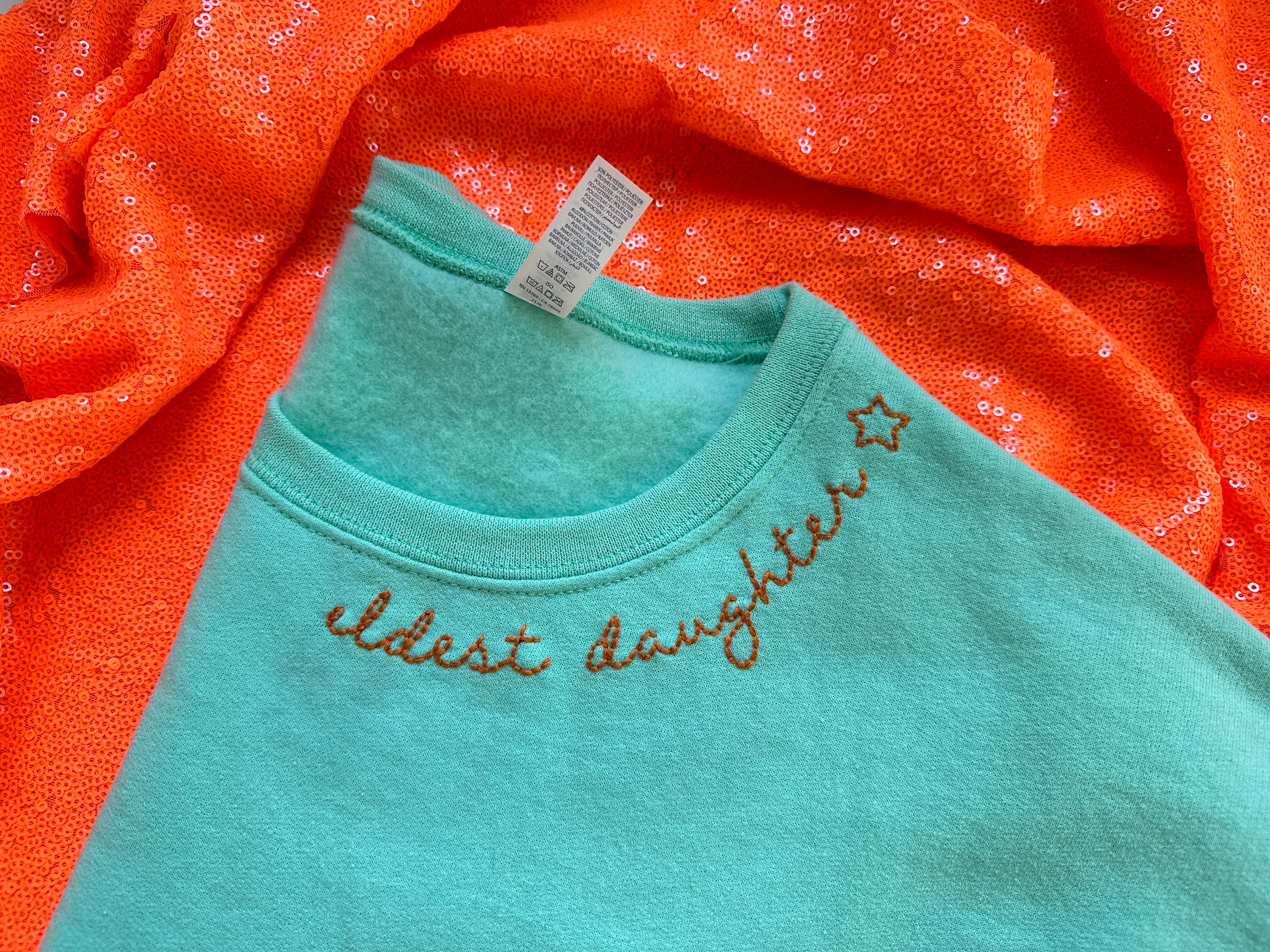 Life of a Showgirl Hand-Embroidered Sweatshirt