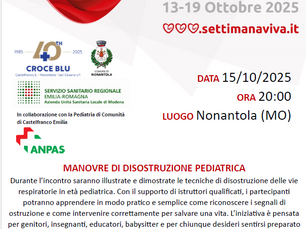Manovre di disostruzione pediatrica a Nonantola