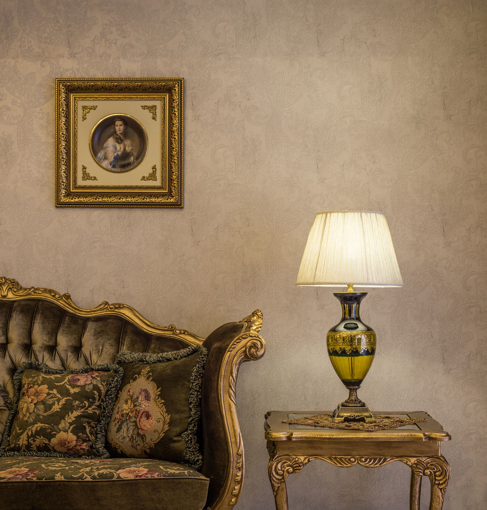 light stand, furniture and a frame